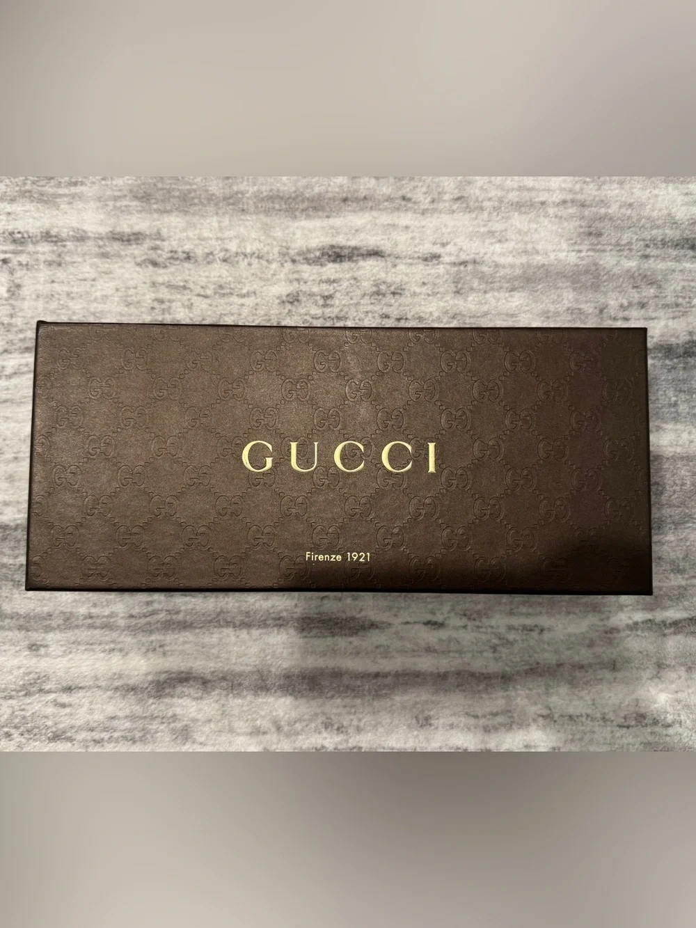 Gucci Brown Box with Gold Logo and Branded Tissue - Picture 2 of 10